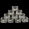 Satvik Tea light Candle Holder, Clear Glass Holder for Home Decor, Indoor and Outdoor Decoration, pack of 8 pcs