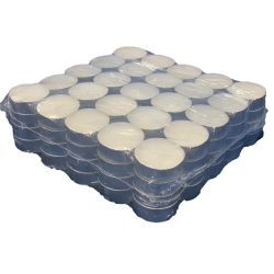 Satvik Tealight Wax Candles (Set of 4 of 100pcs each, Unscented), 4hrs Burning Candles for, Home, Diwali Decoration