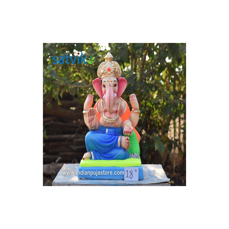 18 inches - Aasan mandi Ganesha Idol- 18 inches