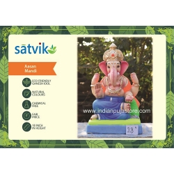 18 inches - Aasan mandi Ganesha Idol- 18 inches