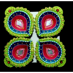 Satvik Colorful Clay Diyas...