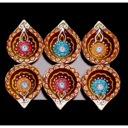 Satvik Colorful Clay Diyas...