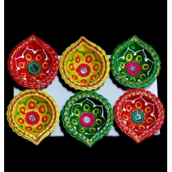 Satvik Colorful Clay Diyas...