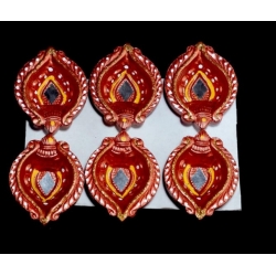 Satvik Colorful Clay Diyas (C47N) For Diwali Festival, Multicolor Diwali Diyas For Decoration, Mitti Diya Oil Lamp Clay Diyas