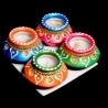 copy of Satvik Colorful Clay Matki Diya (Wax) (C63) For Diwali Festival, Multicolor Diwali Diyas For Decoration, Mitti Diyas