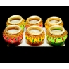 copy of Satvik Colorful Clay Matki Diya (Wax) (C63) For Diwali Festival, Multicolor Diwali Diyas For Decoration, Mitti Diyas