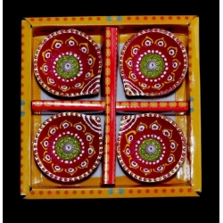 Satvik Colorful 4X1 Diya...