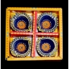 Satvik Colorful 4X1 Diya Pack --Gift Box-(C-129N) For Diwali Festival, Multicolor Diwali Diyas  Mitti Diyas