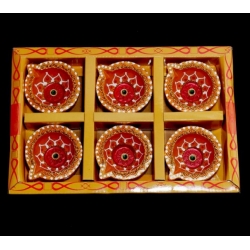 Satvik Colorful 6X1 Diya...