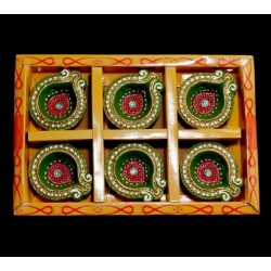 Satvik Colorful 6X1 Diya...