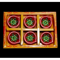 copy of Satvik Colorful Clay Matki Diya (Wax) (C63) For Diwali Festival, Multicolor Diwali Diyas For Decoration, Mitti Diyas