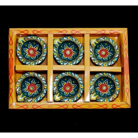 copy of Satvik Colorful Clay Matki Diya (Wax) (C63) For Diwali Festival, Multicolor Diwali Diyas For Decoration, Mitti Diyas