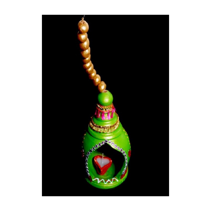 copy of Satvik Colorful Clay Matki Diya (Wax) (C63) For Diwali Festival, Multicolor Diwali Diyas For Decoration, Mitti Diyas