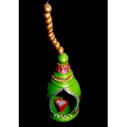 Satvik Colorful Single Big Hanging Mandir Diwa (C-207)For Diwali Festival, Multicolor Diwali Diyas  Mitti Diyas