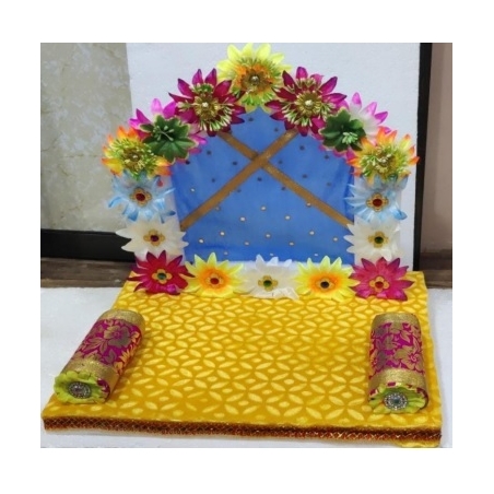 18 inch ( IB-11) Satvik Ganesh Idol Decoration Makar Ganesh Asan