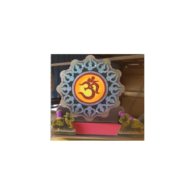 18 inch (BISLD-12) Satvik Ganesh Idol Decoration Makar Decoration