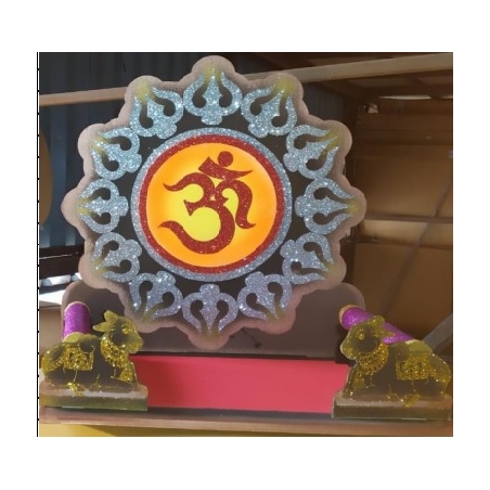 18 inch (BISLD-12) Satvik Ganesh Idol Decoration Makar Decoration