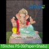 copy of Satvik Eco Painted White Eco Friendly Clay Ganesh Idols- 12 inches (004), Made of Clay