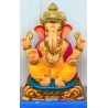 16 Inches Satvik Eco Friendly Shadu Clay Ganesha Idol, Made of Clay Shadu Mati