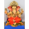 16 inches -018- Satvik Eco Friendly Shadu Clay Ganesha Idol- Made of Clay Shadu Mati