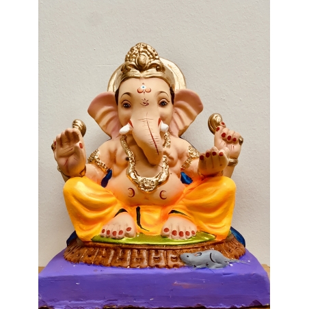 12 inches (PS-06) Satvik Eco Friendly (Paper+ Shadu Maati) Ganesh Idol