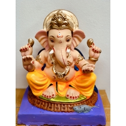 12 inches (PS-06) Satvik Eco Friendly (Paper+ Shadu Maati) Ganesh Idol