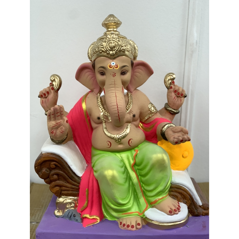 18 inches (PS-14) Satvik Eco Friendly (Paper+ Shadu Maati) Ganesh Idol