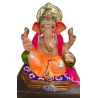 Peshwai-Double-Load Eco Friendly Ganesha Idol Made of Clay Shadu Mati- 18 inches. Perfect for Ganesha lovers. Can be comfortably