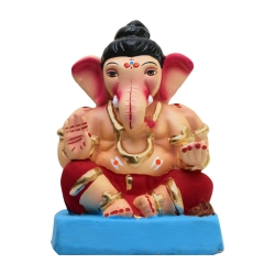 copy of Satvik Eco Friendly Shadu Clay Ganesha Idol- 6 inches (043), Made of Clay Shadu Mati