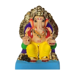 copy of Satvik Eco Friendly Shadu Clay Ganesha Idol- 6 inches (043), Made of Clay Shadu Mati