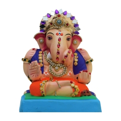 copy of Satvik Eco Friendly Shadu Clay Ganesha Idol- 6 inches (043), Made of Clay Shadu Mati