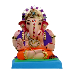 copy of Satvik Eco Friendly Shadu Clay Ganesha Idol- 6 inches (043), Made of Clay Shadu Mati