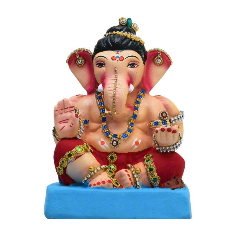 copy of Satvik Eco Friendly Shadu Clay Ganesha Idol- 6 inches (043), Made of Clay Shadu Mati