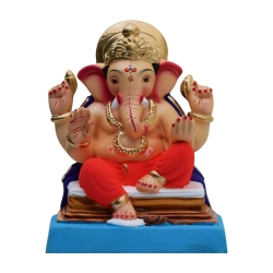copy of Satvik Eco Friendly Shadu Clay Ganesha Idol- 10 inches (029), Made of Clay Shadu Mati