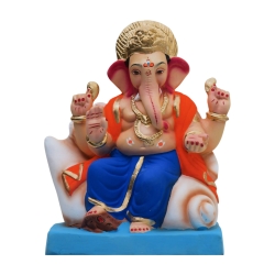 copy of Satvik Eco Friendly Shadu Clay Ganesha Idol- 10 inches (029), Made of Clay Shadu Mati