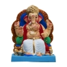 Satvik Eco Friendly Shadu Clay Ganesha Idol- 10 inches (029), Made of Clay Shadu Mati