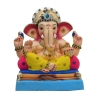 Satvik Eco Friendly Shadu Clay Ganesha Idol- 10 inches (029), Made of Clay Shadu Mati