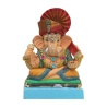 Satvik Eco Friendly Shadu Clay Ganesha Idol- 12 inches (001), Made of Clay Shadu Mati