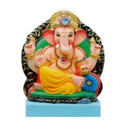 copy of Satvik Eco Painted White Eco Friendly Clay Ganesh Idols- 12 inches (004), Made of Clay