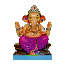 Dagdushet halwai Eco Friendly Ganesha Idol Made of Clay Shadu Mati- 15 inches. Perfect for Ganesha lovers. Can be comfortably pl