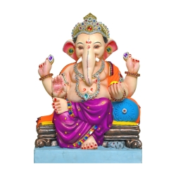 copy of Satvik Eco Friendly Shadu Clay Ganesha Idol- 21 inches (020), Made of Clay Shadu Mati