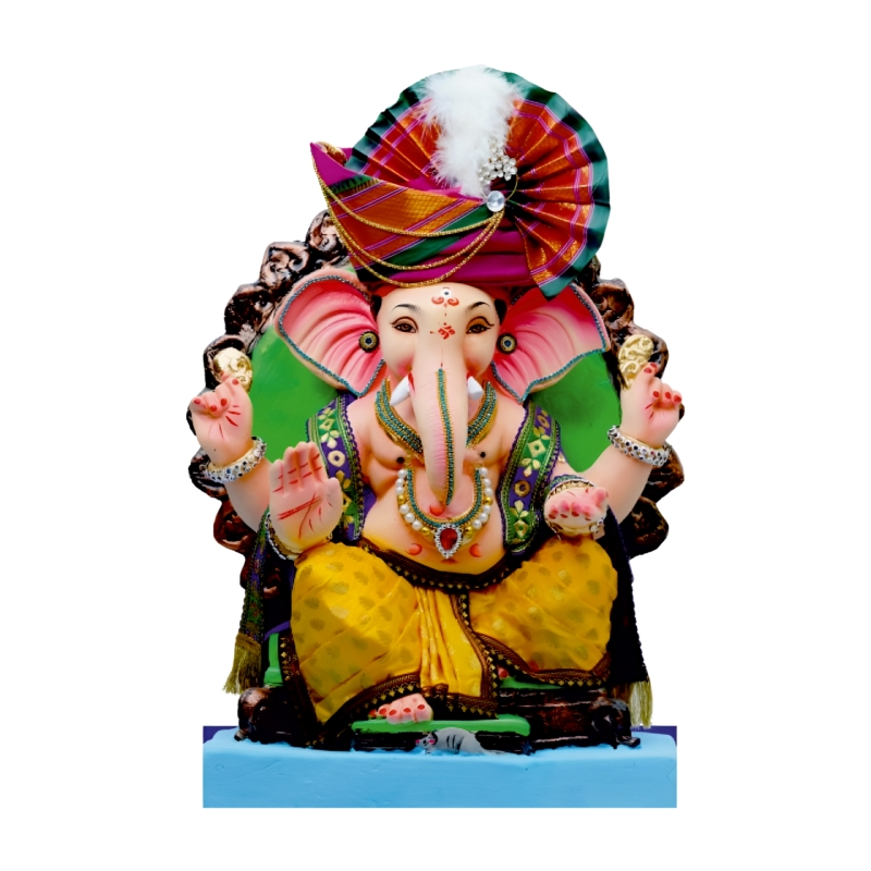 copy of Satvik Eco Friendly Shadu Clay Ganesha Idol- 21 inches (020), Made of Clay Shadu Mati