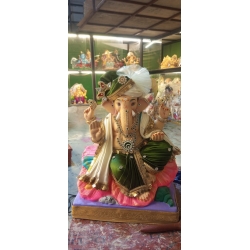 复制 复制 复制 复制 复制 复制 copy of Satvik Eco Painted White Eco Friendly Clay Ganesh Idols- 12 inches (004), Made