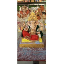 copy of copy of copy of copy of copy of Satvik Eco Friendly Shadu Clay Ganesha Idol- 12 inches (001), Made of Clay Shadu Mati