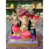 Satvik Eco Friendly Shadu Clay Ganesha Idol- 12 inches (001), Made of Clay Shadu Mati