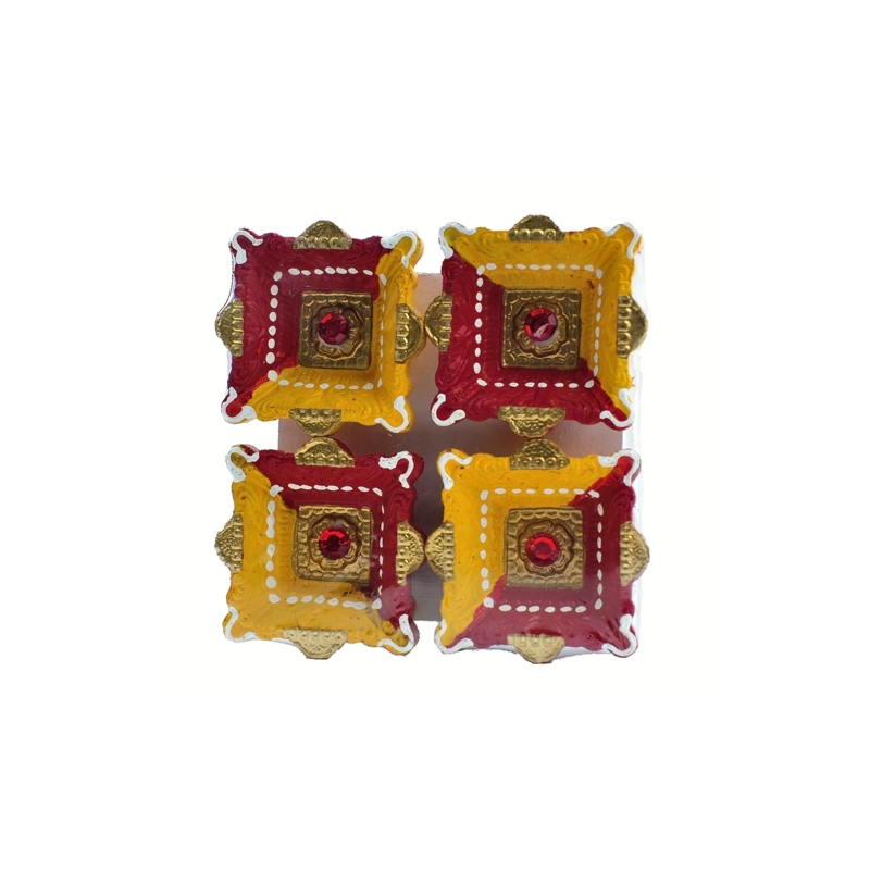 Colorful Clay Diyas (13) For Festivals or Prayers. Traditional and Handcrafted. These earthen clay diyas have been used for Diwa Colorful Clay Diyas (13) For Festivals or Prayers. Traditional and Handcrafted. These earthen clay diyas have been used for Diwa