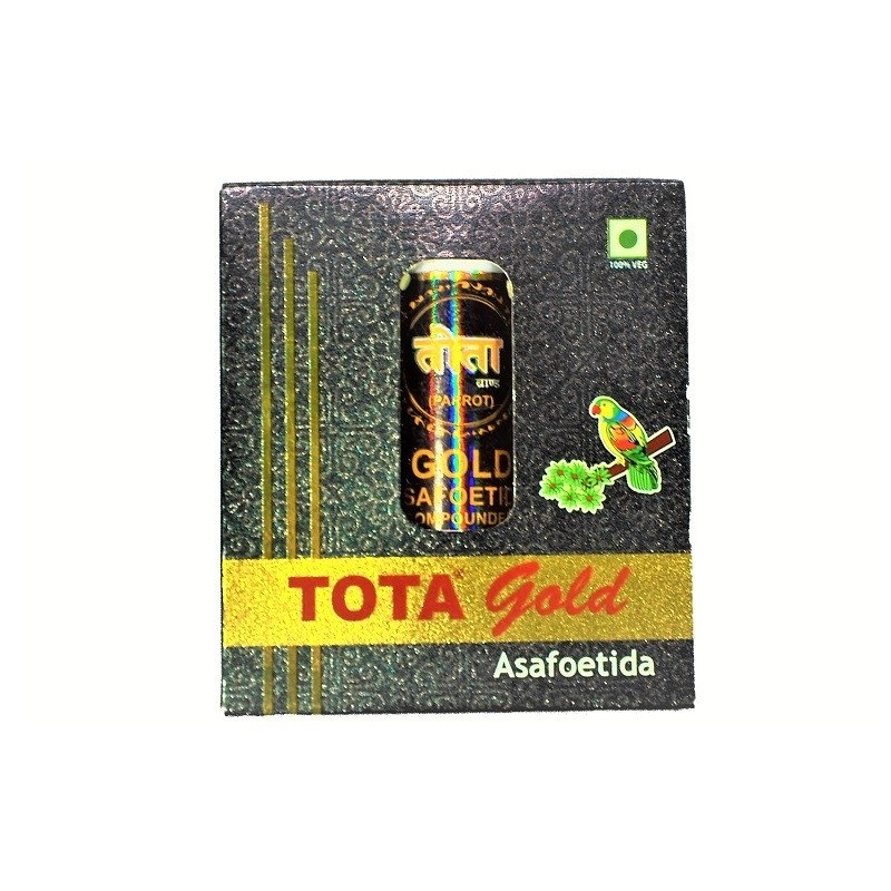 Tota Gold Pure and Strong Hing Granules (Asafoetida),7gm. Premium Strong Hing. This is Purest Packaged Hing available, Best Qual Tota Gold Pure and Strong Hing Granules (Asafoetida),7gm. Premium Strong Hing. This is Purest Packaged Hing available, Best Qual